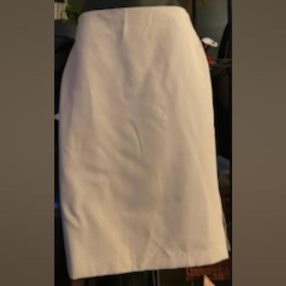Cream Midi Pencil Skirt